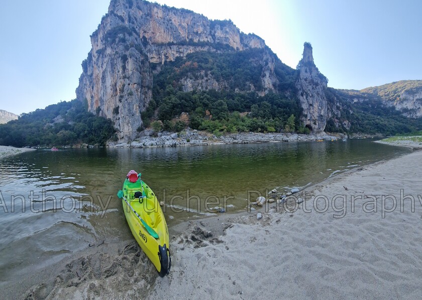 kayak 
 Kayaking down the River Ardeche in France. 
 Keywords: Kayak, canoe, river, kayaking, landscape, scenic, water, france,