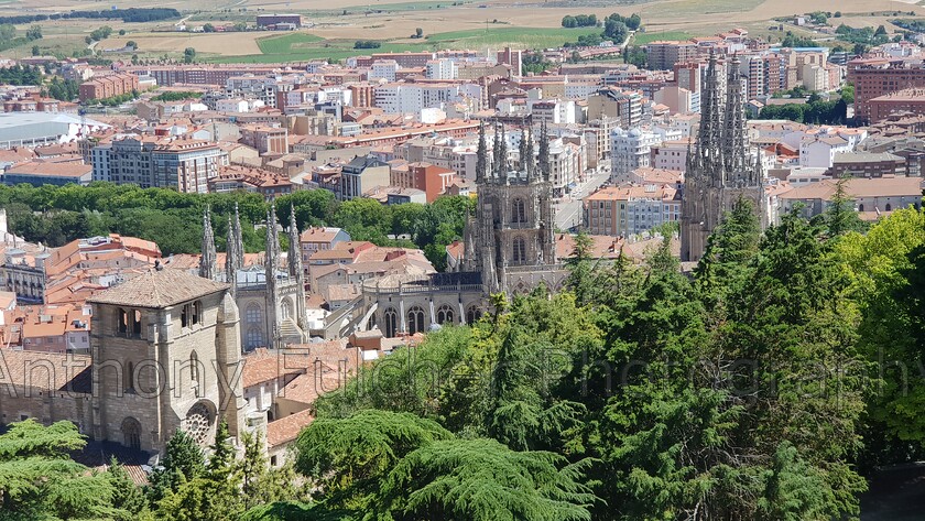 Burgos Catherderal 
 a view looking over Burgos in Spain, cathedral in view 
 Keywords: Burgos, spain, cathedral, church, landscape,