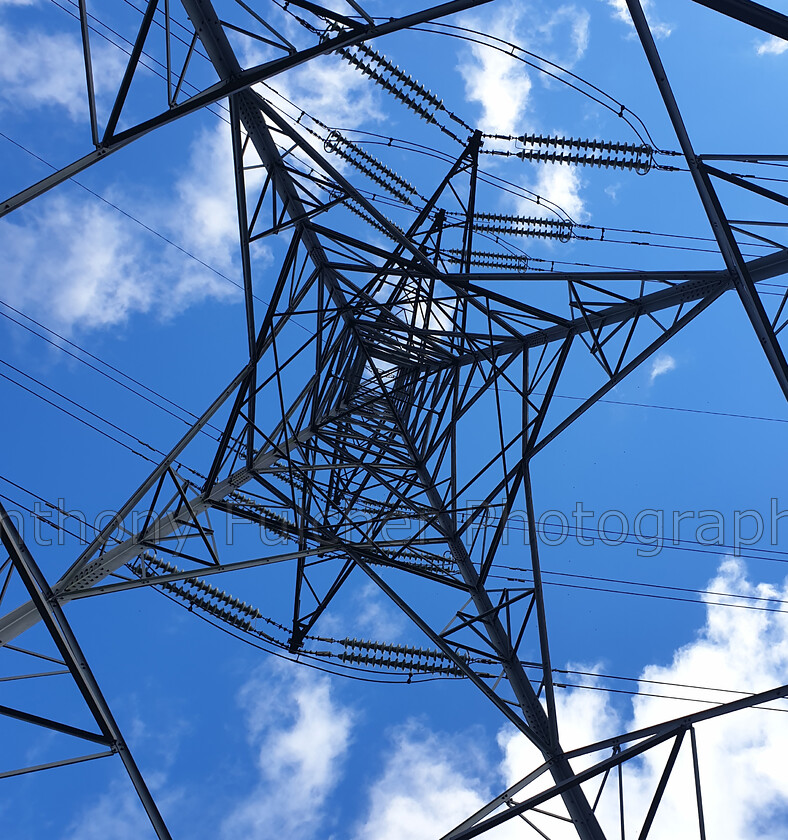 View up a pylon