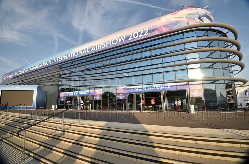 Farnborough-Exhibition-centre 
 Farnborough Exhibition cntre taken whilst the Air show was on in 2022 
 Keywords: air show, farnborough, farnborough air show, event centre, exhibition, event venue, plane, building,