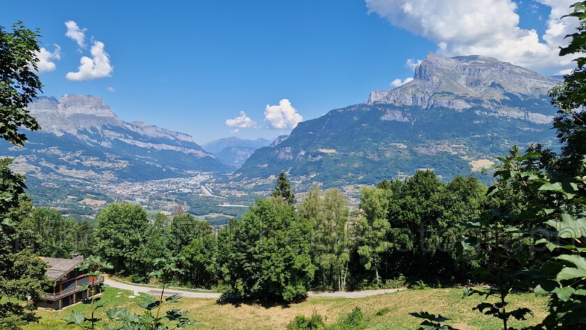 Mountain range 
 Taken from Chamonix in France this is a view north of the landscape 
 Keywords: chamonix, mountain, france, landscape, nature, grass, scenery, peaceful,