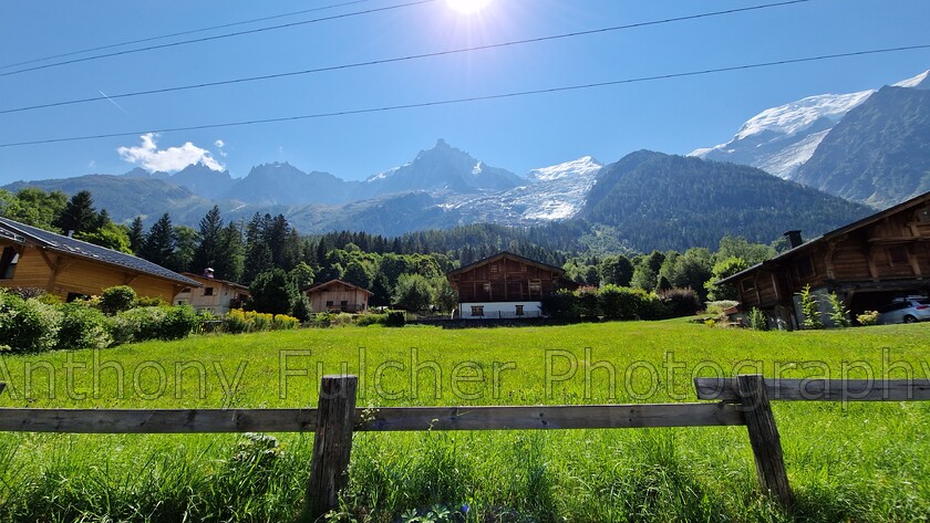 Mont Blanc 
 Shot of Mont Blanc in distance taken from Chamonix, France, in the summer. 
 Keywords: mountain, mont blanc, france, ski, landscape,